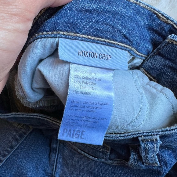 Paige Hoxton Crop Light Wash Denim Jeans Size 28 - Picture 9 of 10